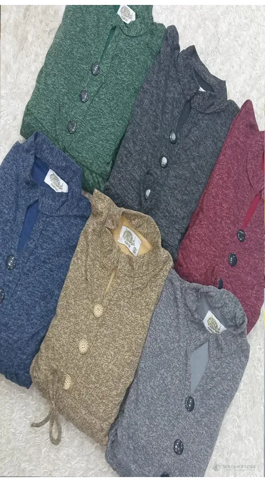 عباية صوف رباط على الخصر