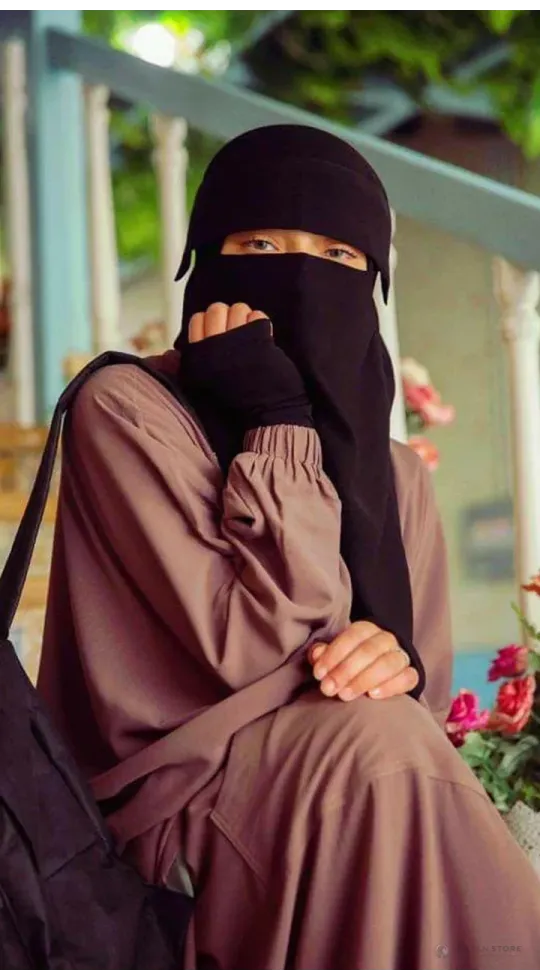 نقاب ماليزي قطعتين تندا مع خمار مربع