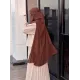 نقاب مع خمار مستطيل بطرف مكشكش
